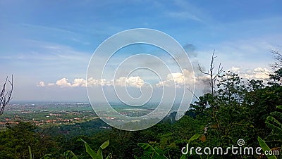 Rare cloud shapes forming abstract patterns in the Majalaya area of â€‹â€‹West Java this afternoon Stock Photo